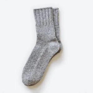 Light Grey Wool Jumper Socks | Small (Women's 4 - 10)