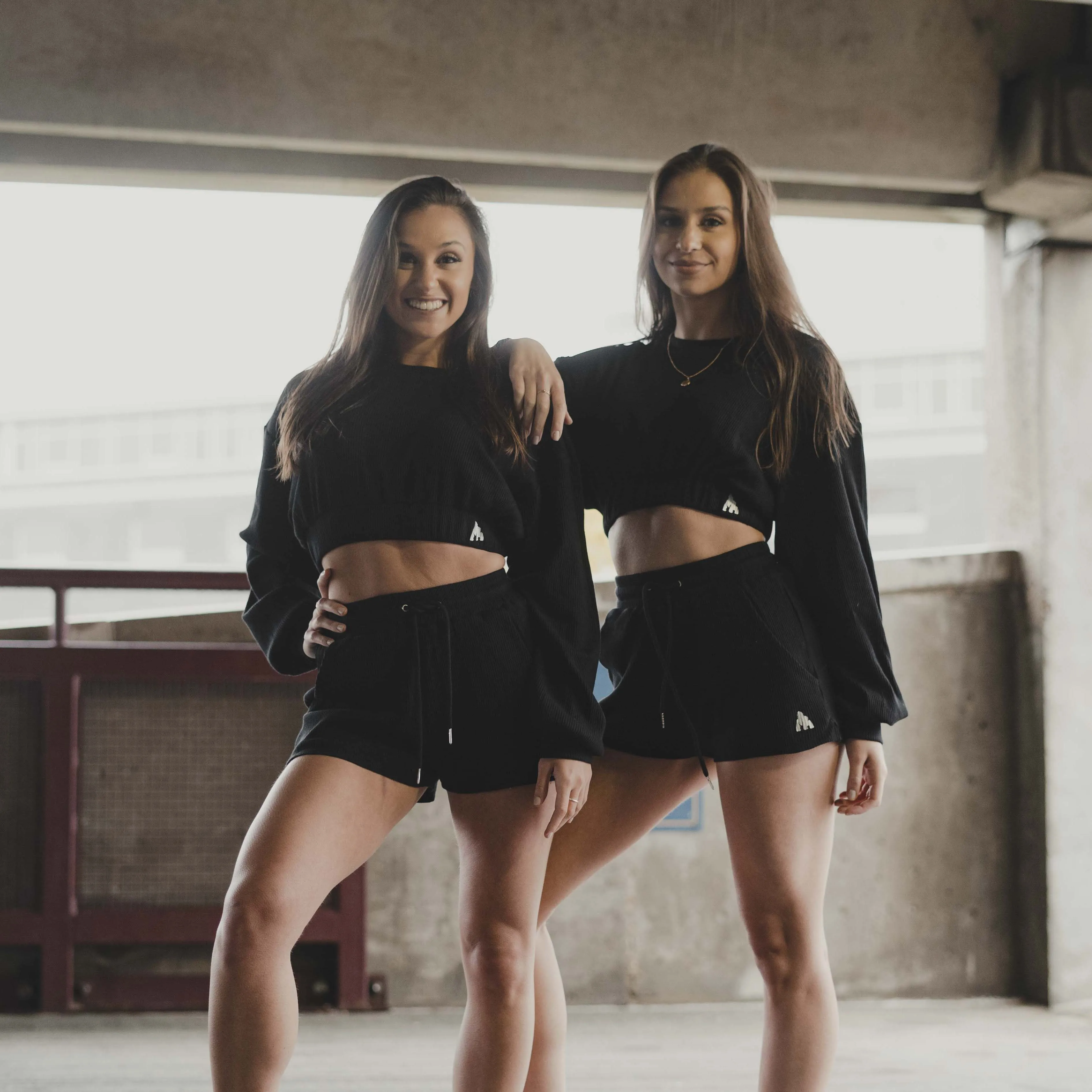 Lightweight Cropped Crewneck - Black (Women's)