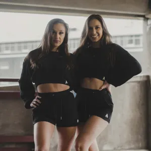 Lightweight Cropped Crewneck - Black (Women's)