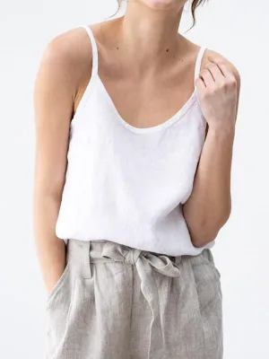 Linen Belle™ | Women's Spaghetti Strap Top | Lightweight Linen Blend, Breathable Fabric & Relaxed Fit