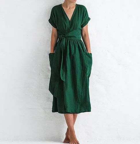 Linen Breeze™ | Women's Casual Linen Dress | Breathable Fabric, Relaxed Fit & Stylish Design