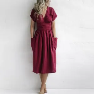 Linen Breeze™ | Women's Casual Linen Dress | Breathable Fabric, Relaxed Fit & Stylish Design