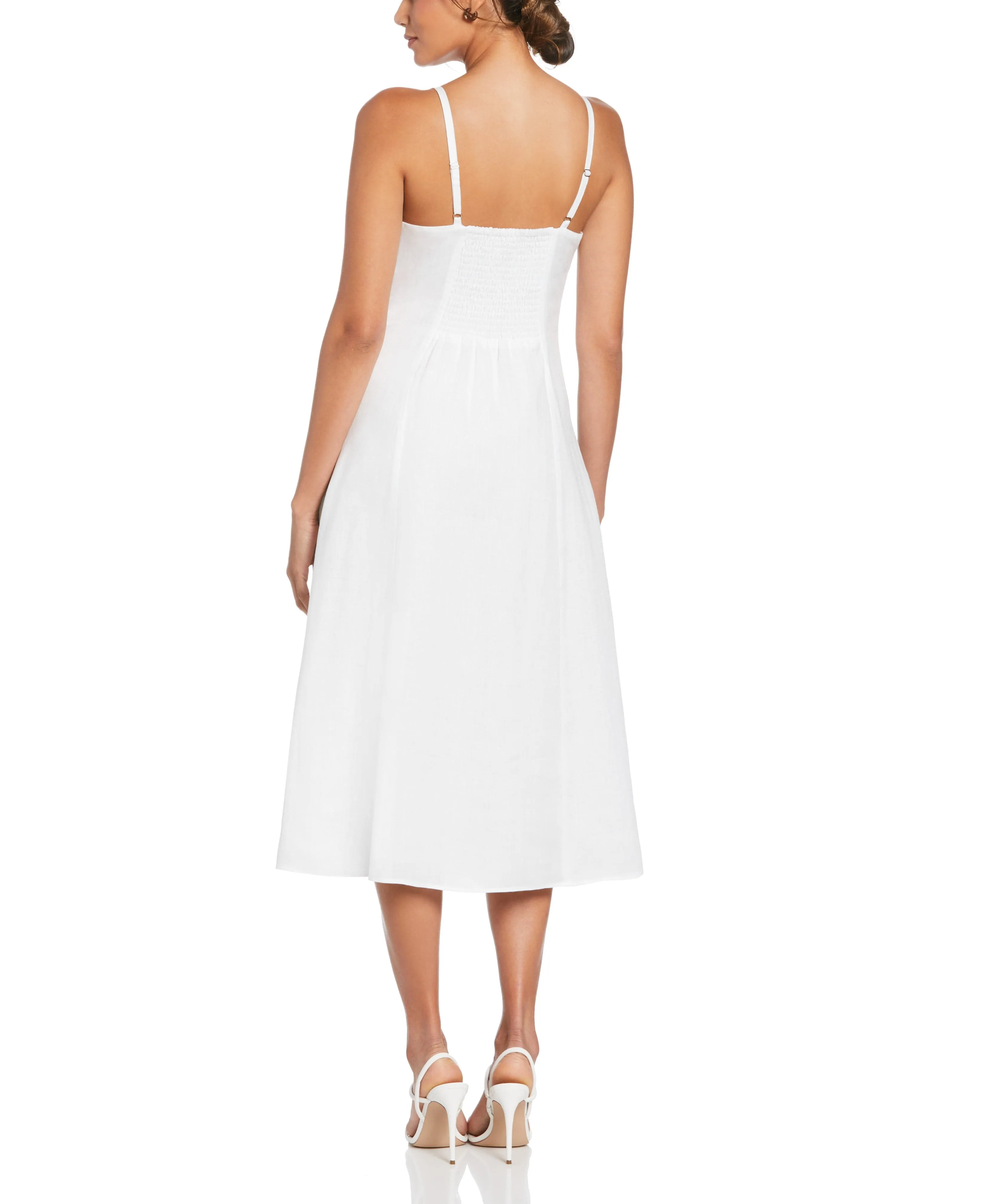 Linen Thin Strap Midi Dress