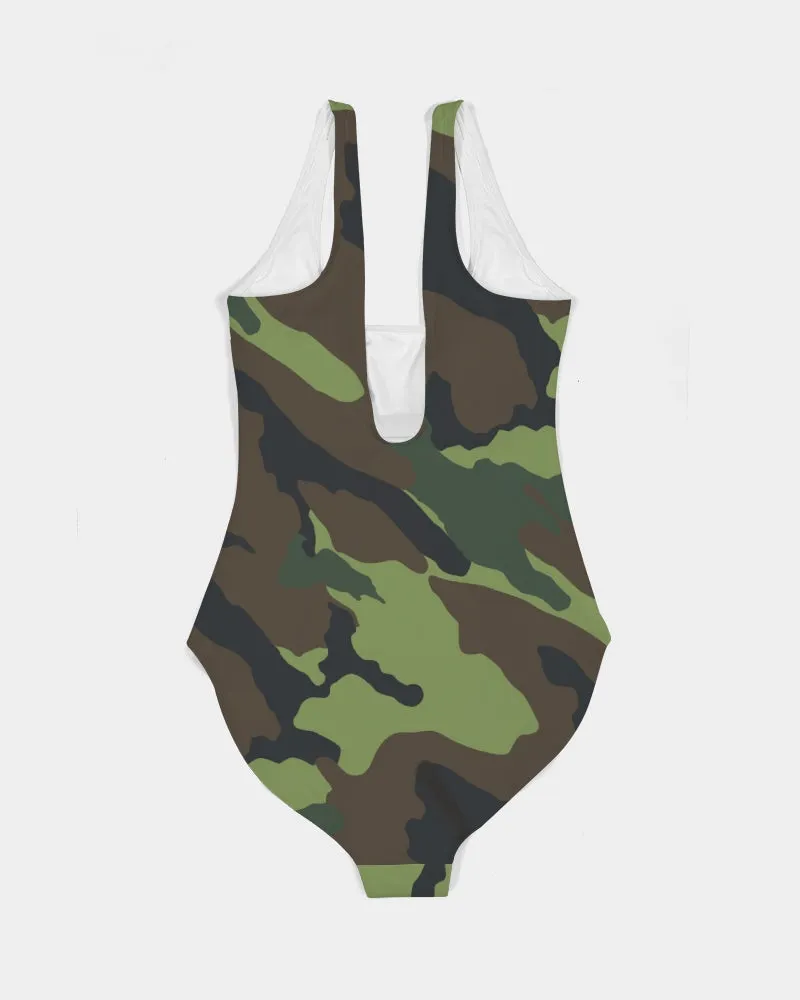 LOCS AND MELANIN CAMO Women's One-Piece Swimsuit