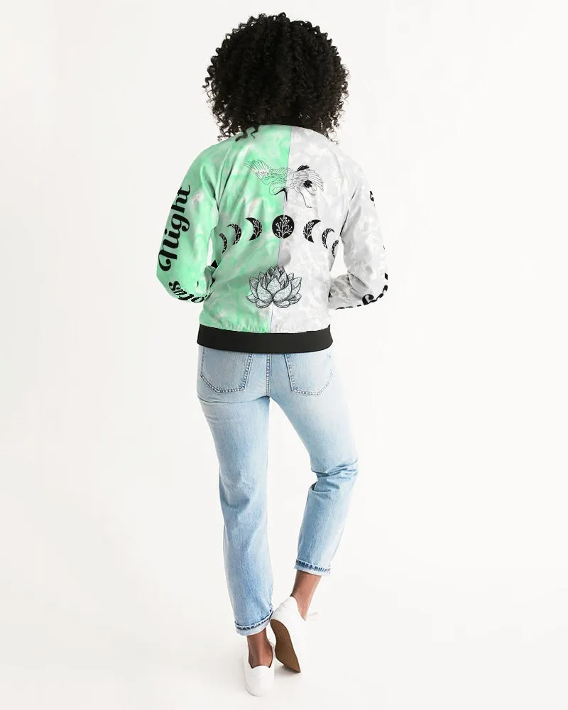 Lotus Night Women's Bomber Jacket