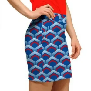 Loudmouth Golf NWT Blue/Red Lounge Lizard Golf Skort