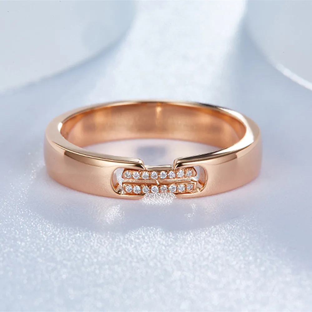 Love Link Diamond Wedding Ring Set