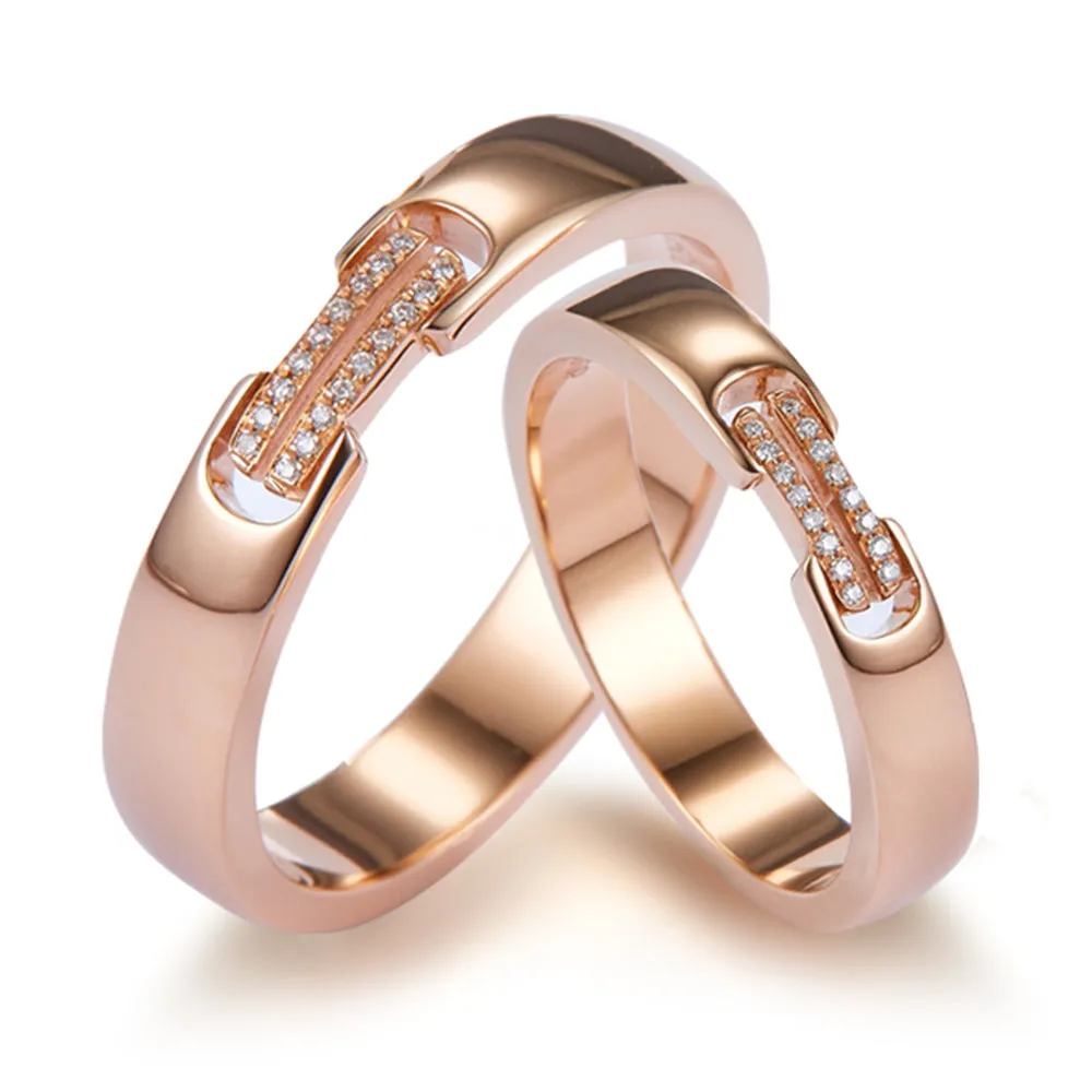Love Link Diamond Wedding Ring Set