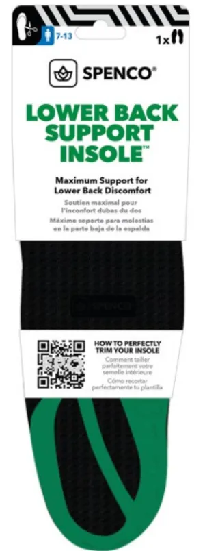 Lower Back Support Insole (Women's)