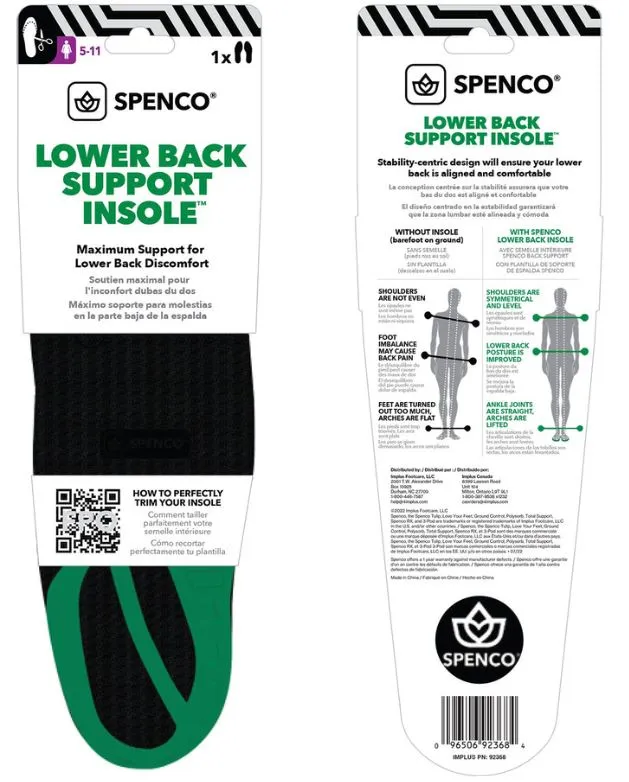 Lower Back Support Insole (Women's)