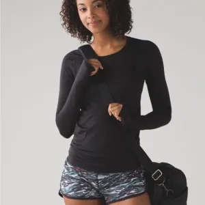 Lululemon Speed Short 2.5” Women's Black Patterned Shorts Size 6