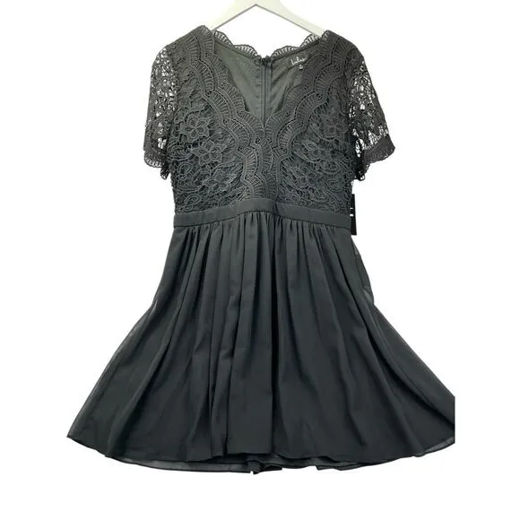 lulus black lace women's cocktail dress size XL New NWT