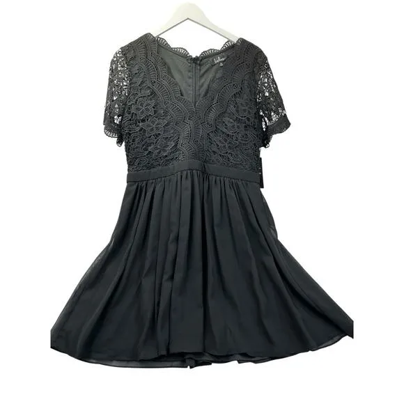 lulus black lace women's cocktail dress size XL New NWT
