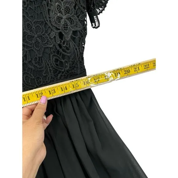lulus black lace women's cocktail dress size XL New NWT