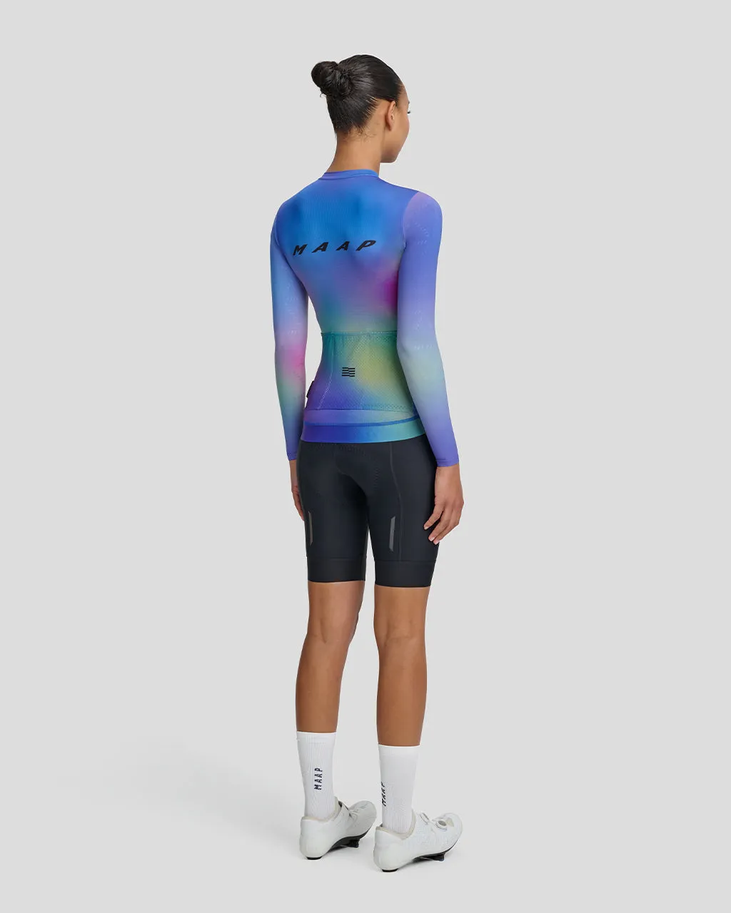MAAP Women's Blurred Out Pro Hex LS Jersey 2.0 - Blue Mix
