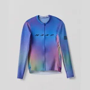 MAAP Women's Blurred Out Pro Hex LS Jersey 2.0 - Blue Mix