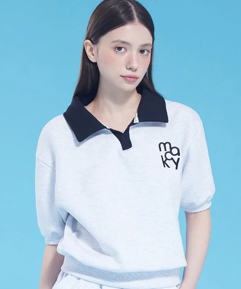 MACKY Golf: Coloring Delight Half Sweatshirt - Light Gray