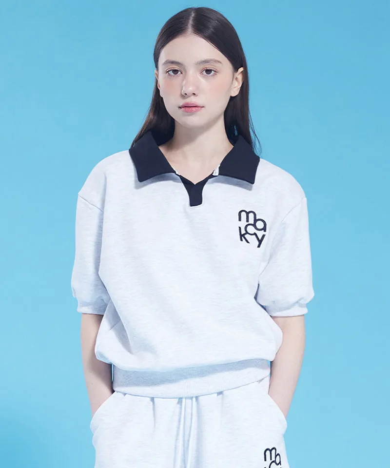 MACKY Golf: Coloring Delight Half Sweatshirt - Light Gray