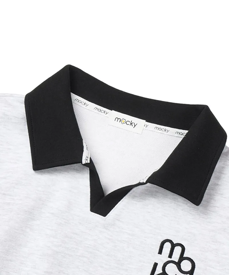 MACKY Golf: Coloring Delight Half Sweatshirt - Light Gray