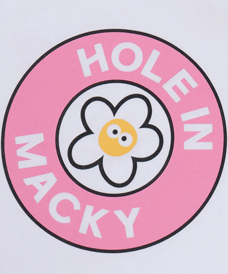 MACKY Golf: Hole-In Cup T-Shirt - White-Pink