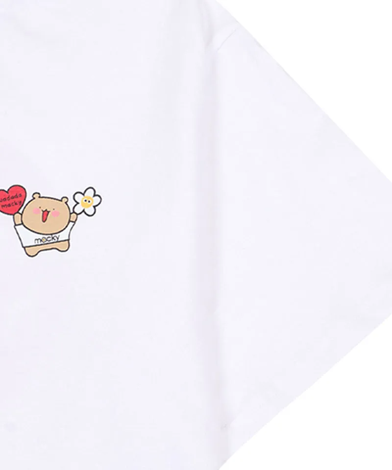 MACKY Golf: Wadada Bear Happy T-Shirt - White