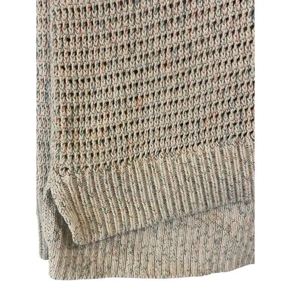 Madewell Speckled Open Knit Sweater Small Wide Sleeve Cottage Slouchy Oversized