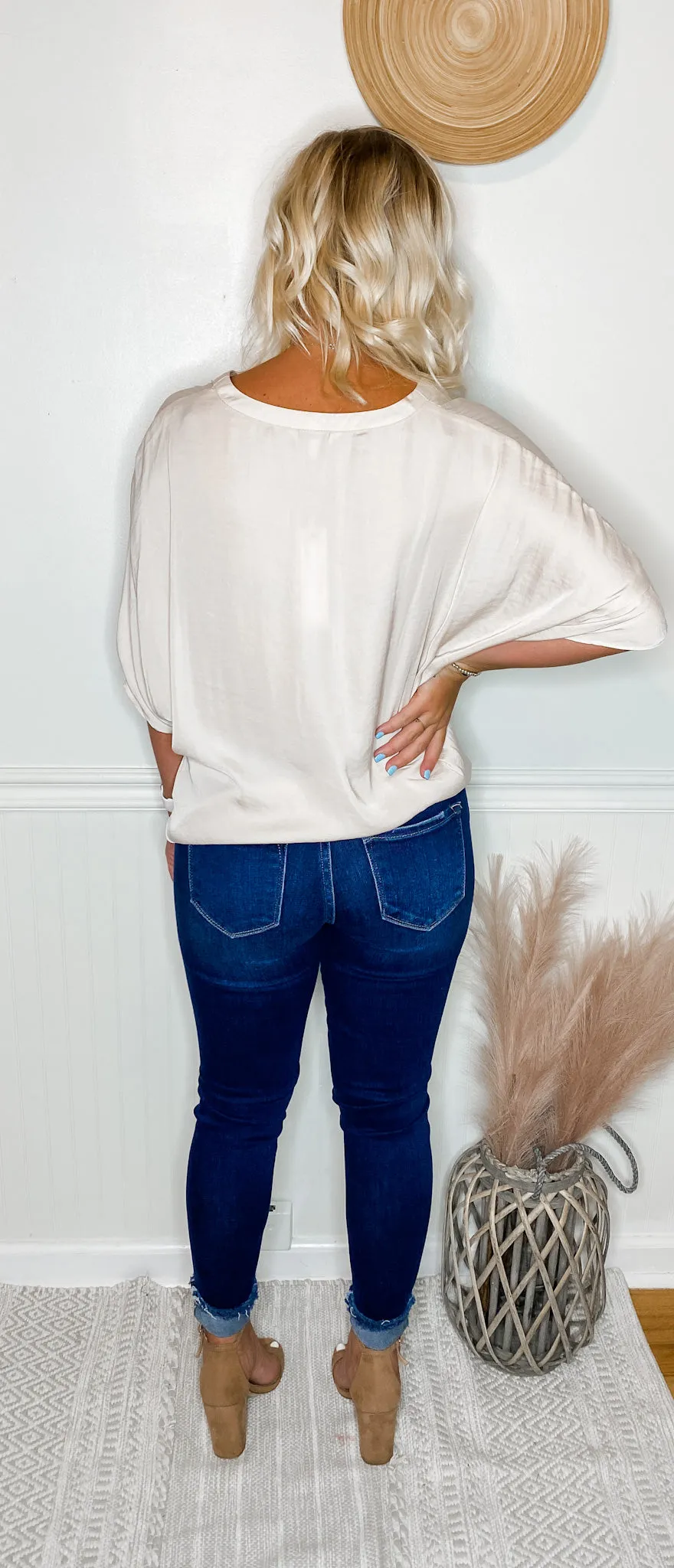 Making Moves V Neck Top