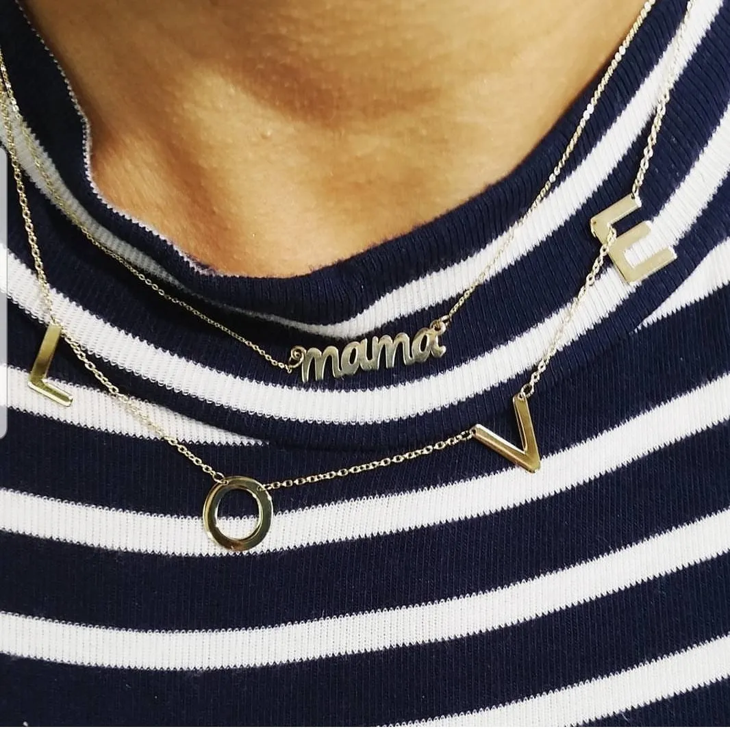MAMA Cut Out Necklace