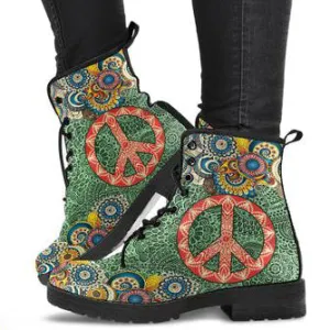 Mandala Peace Women's Leather Boots