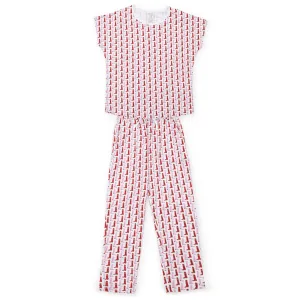 Marcia Women's Pajama Pant Set - City Boots (pink)