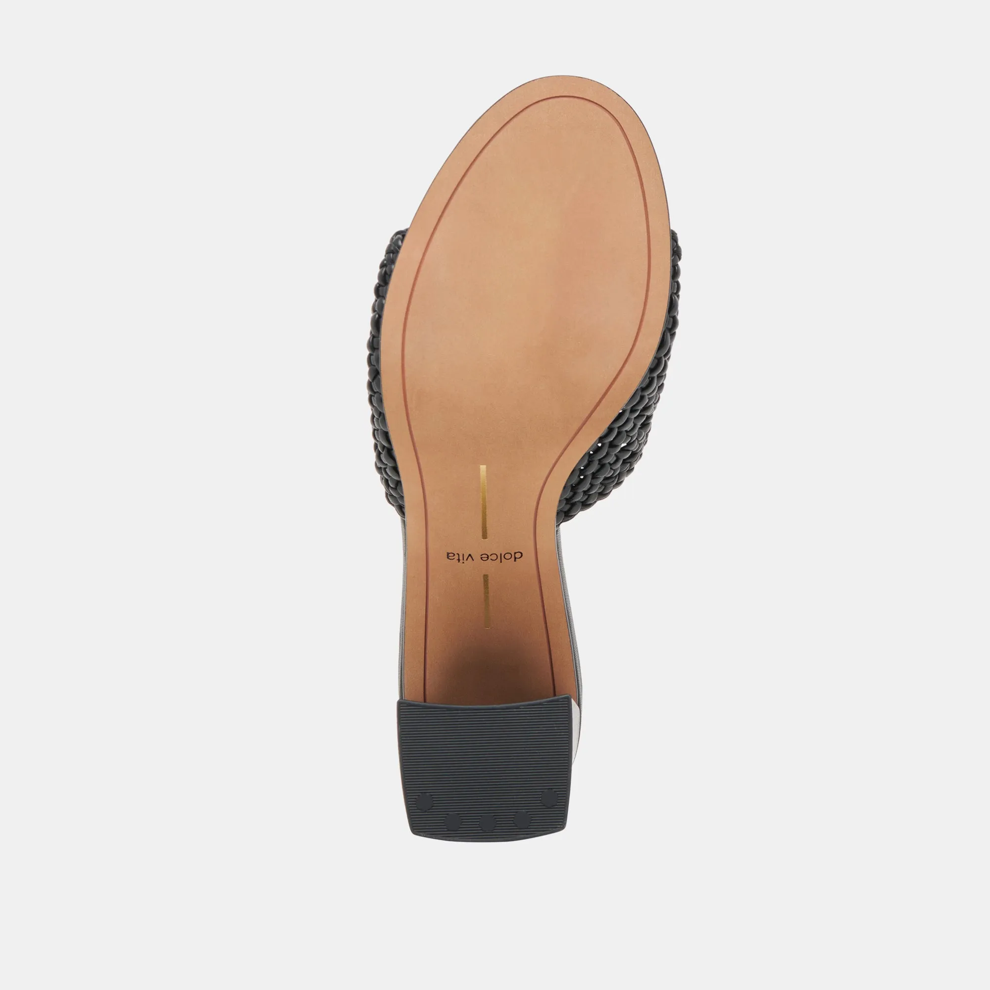 MARGOE HEELS BLACK WOVEN STELLA