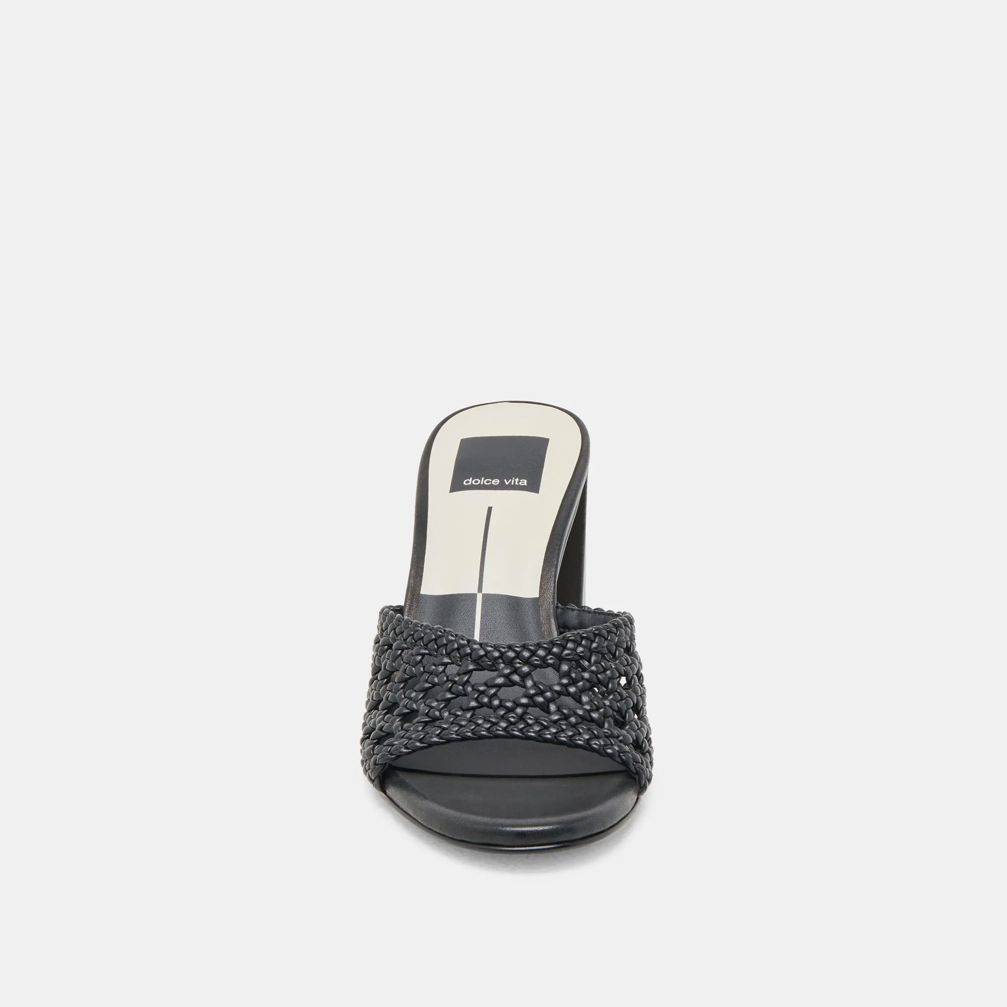 MARGOE HEELS BLACK WOVEN STELLA