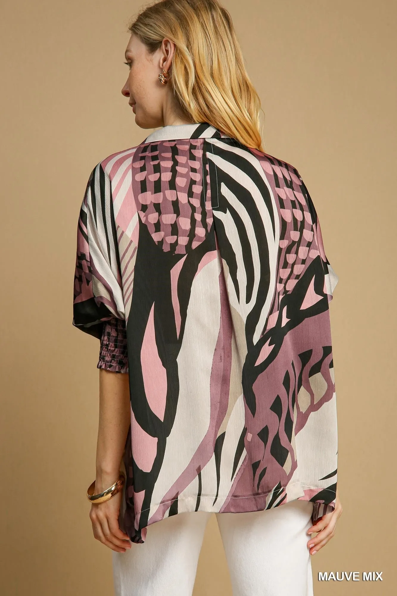 MAUVEULOUS MIXED PRINT TOP BY UMGEE
