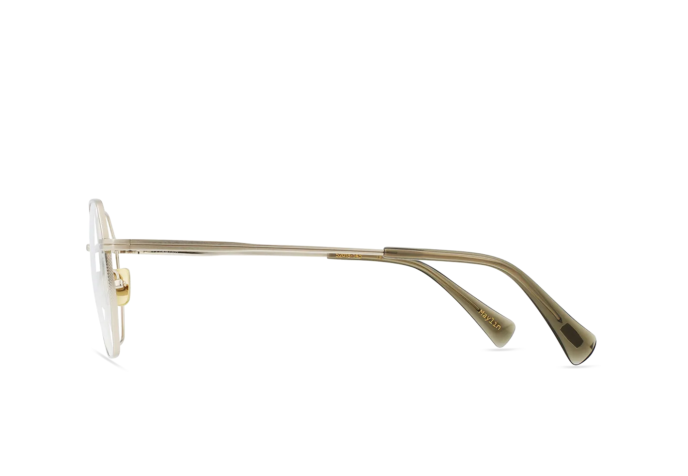 MAYLIN-Brushed Light Gold   Khaki / Clear