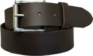 MB214  1 1/2" Premium Full Grain Brown Leather Belt