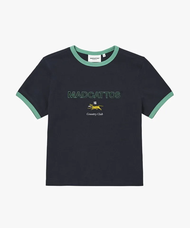 MCC Women's Color Block Tiny Cat Tee -  Dark Navy