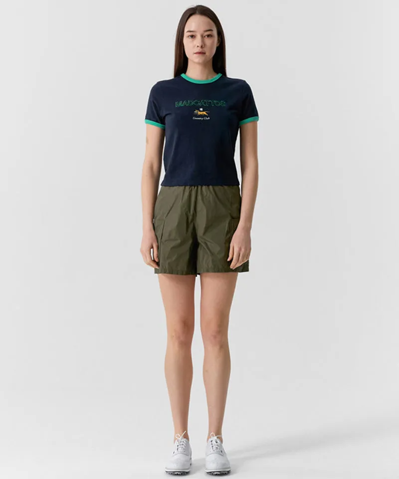 MCC Women's Color Block Tiny Cat Tee -  Dark Navy