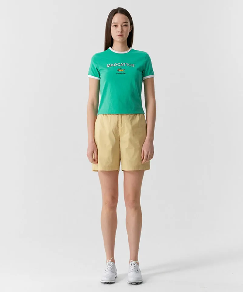 MCC Women's Color Block Tiny Cat Tee - Light Green