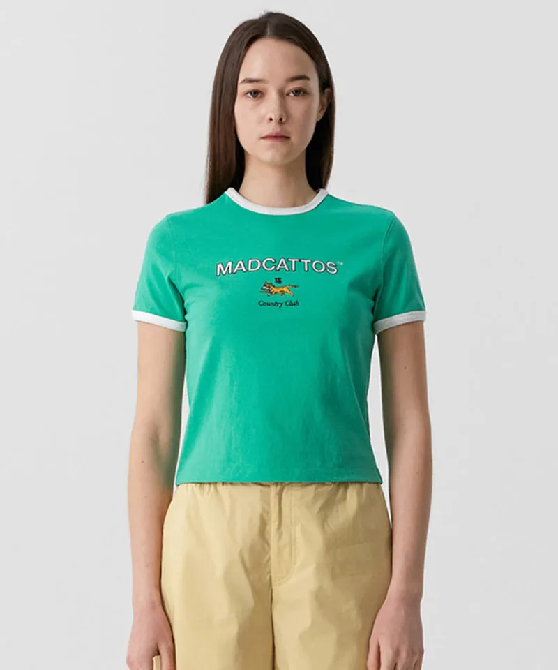 MCC Women's Color Block Tiny Cat Tee - Light Green