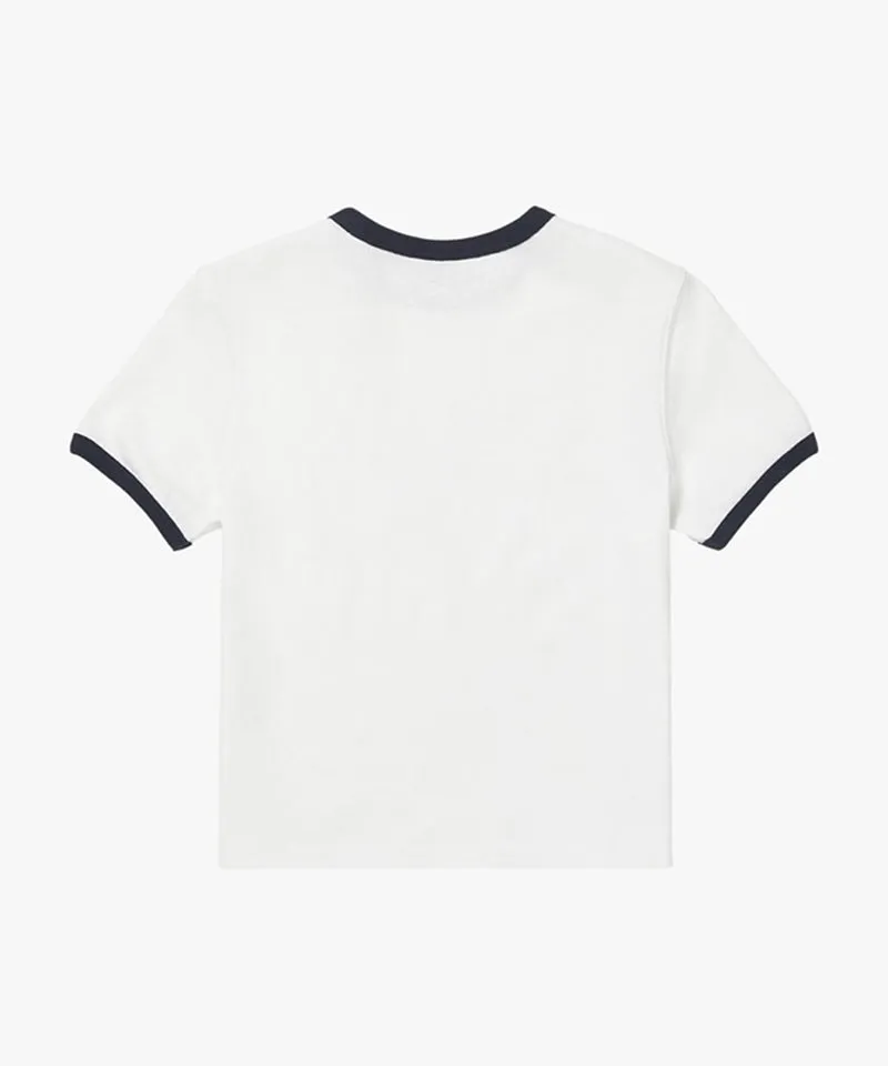 MCC Women's Color Block Tiny Cat Tee -  White