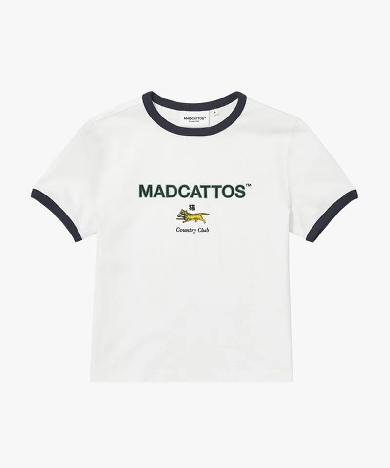 MCC Women's Color Block Tiny Cat Tee -  White