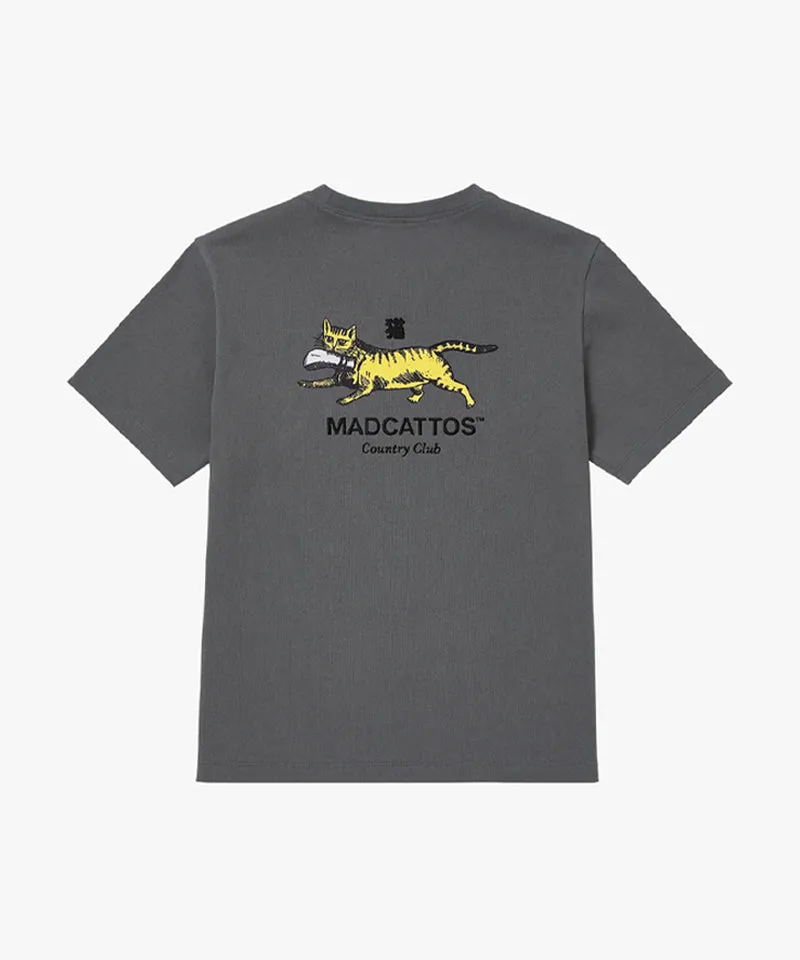 MCC Women's Solid Big Cat Tee - Charcoal