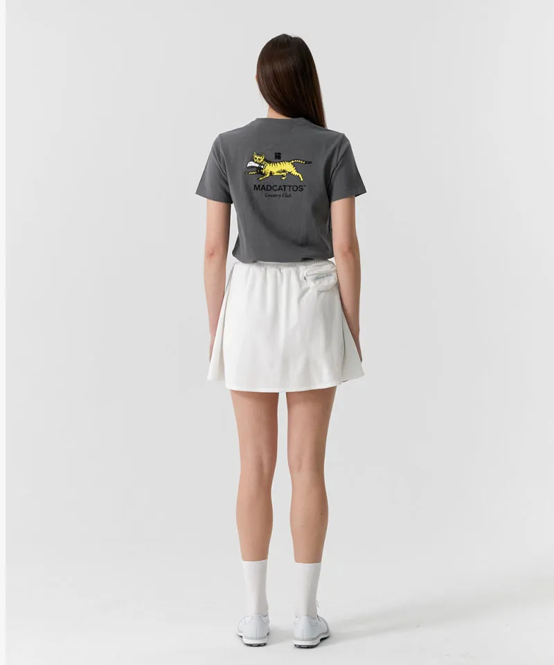 MCC Women's Solid Big Cat Tee - Charcoal