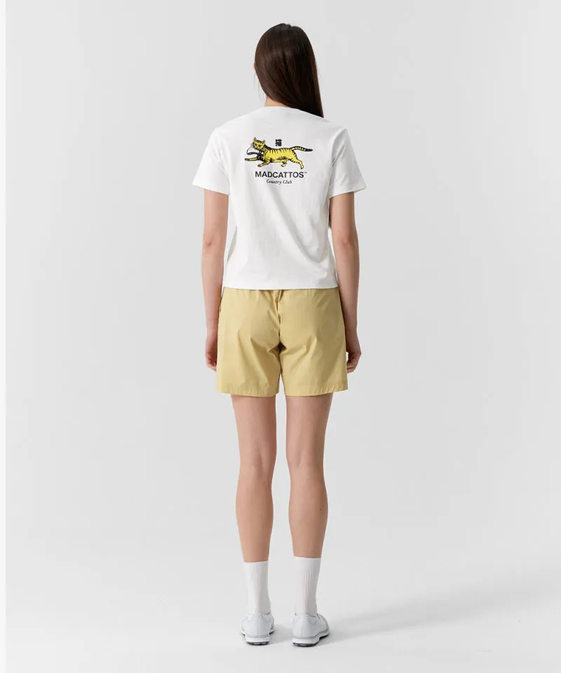 MCC Women's Solid Big Cat Tee - White