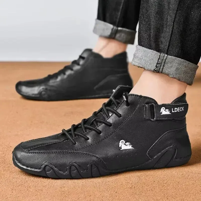 Men's Genuine Leather  Winter Warm Boots