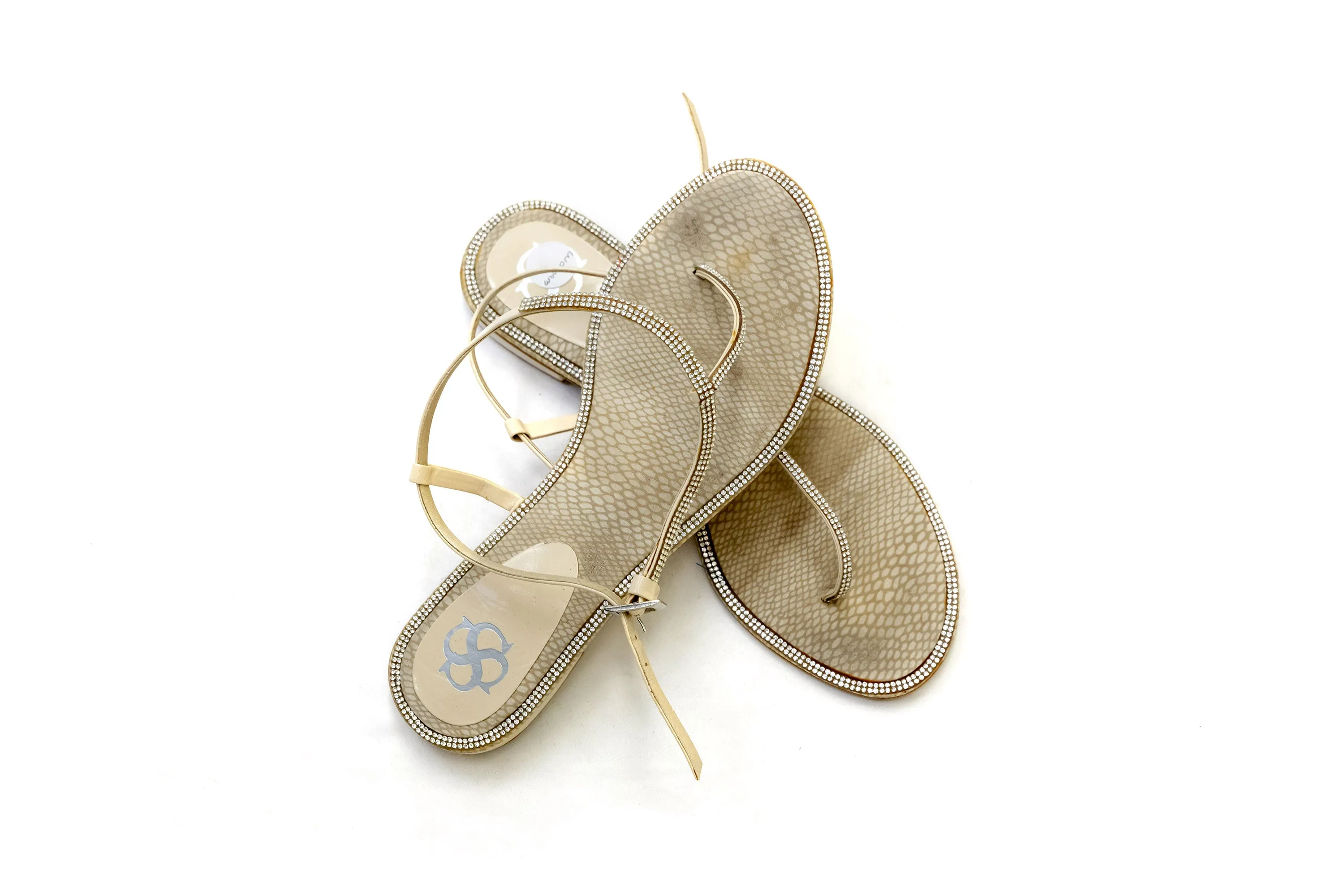 Metallic Silver Sandals - Women's