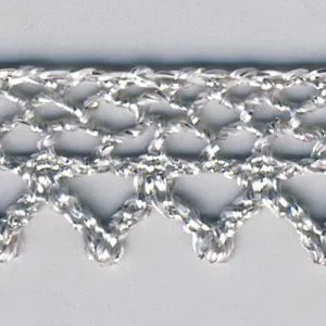 Metallic Torchon Lace #1 Platinum