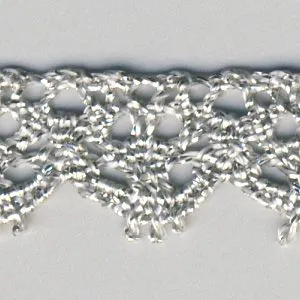 Metallic Torchon Lace #2 Silver