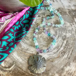 Metzke Pewter Sand Dollar Pendant Necklace