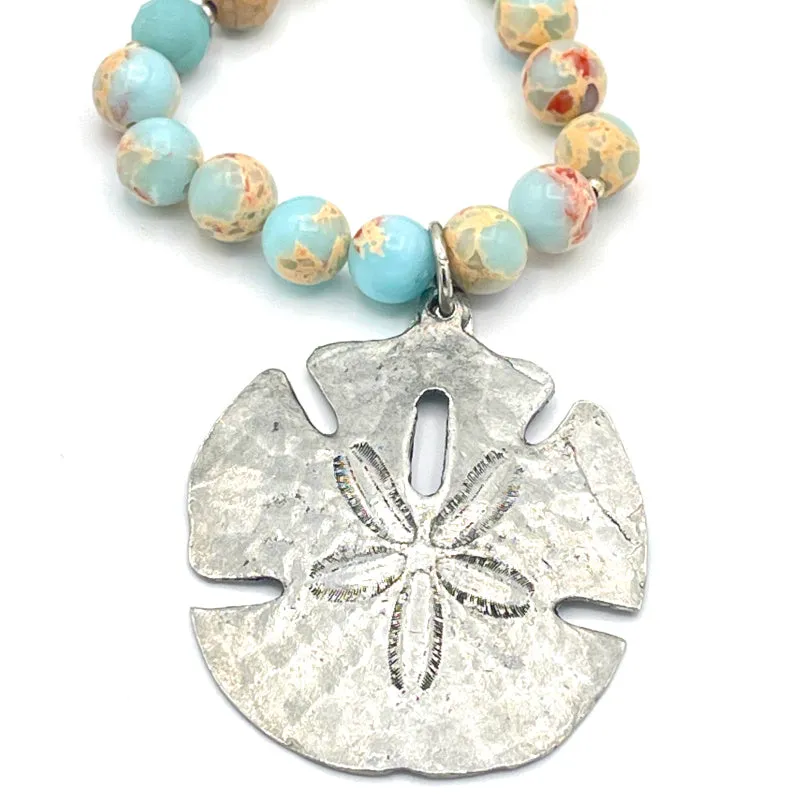 Metzke Pewter Sand Dollar Pendant Necklace